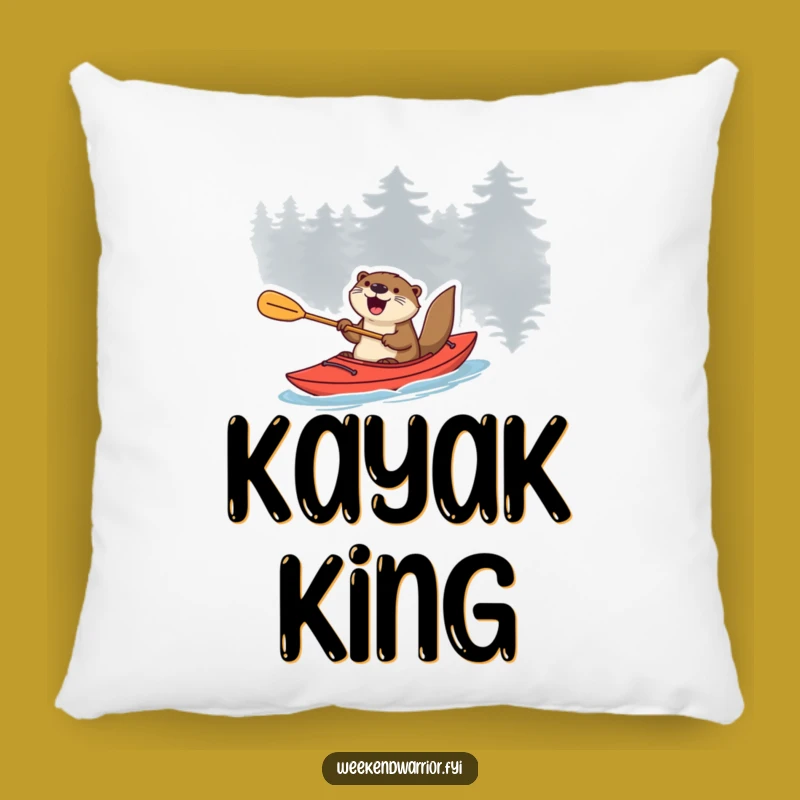 Funny Otter Kayak Pillow: Cozy & Hilarious Water Companion Gift