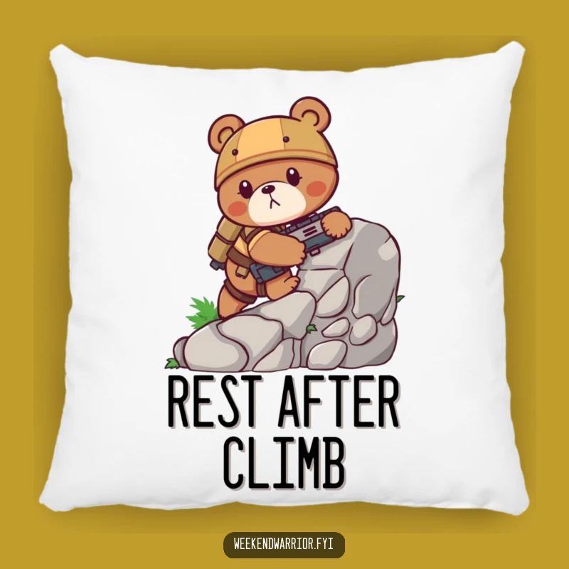 Funny Bear Combat Pillow - Cozy Support for Tough Times