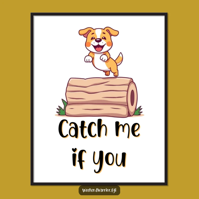 Funny Dog Art Print: Cheerful Jumper for Instant Fun!