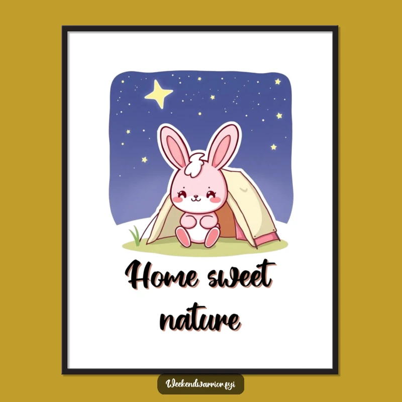 Funny Bunny Camp Digital Art - Decorate with Starry Adventures!