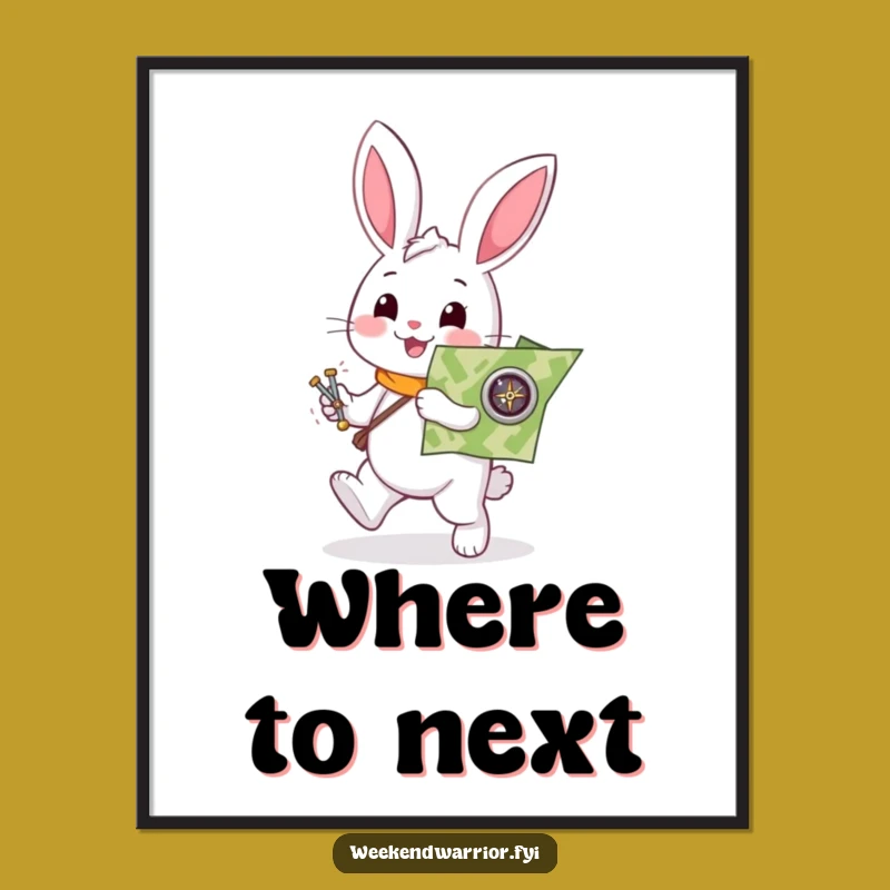 Funny Rabbit Explorer Digital Art - Decorate with Adventure Maps!