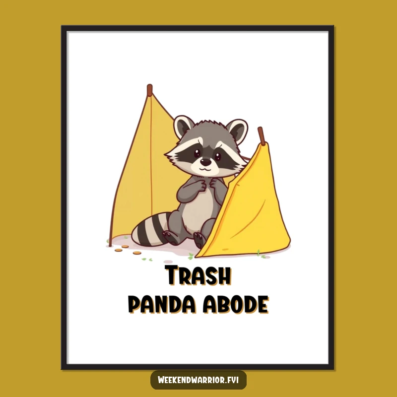 Funny Raccoon Art Print: Brave Repairer for Instant Decor!