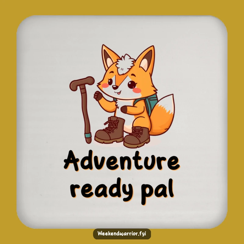 Funny Fox Drink Coaster Set: Hilarious Gift for Trail Hosts