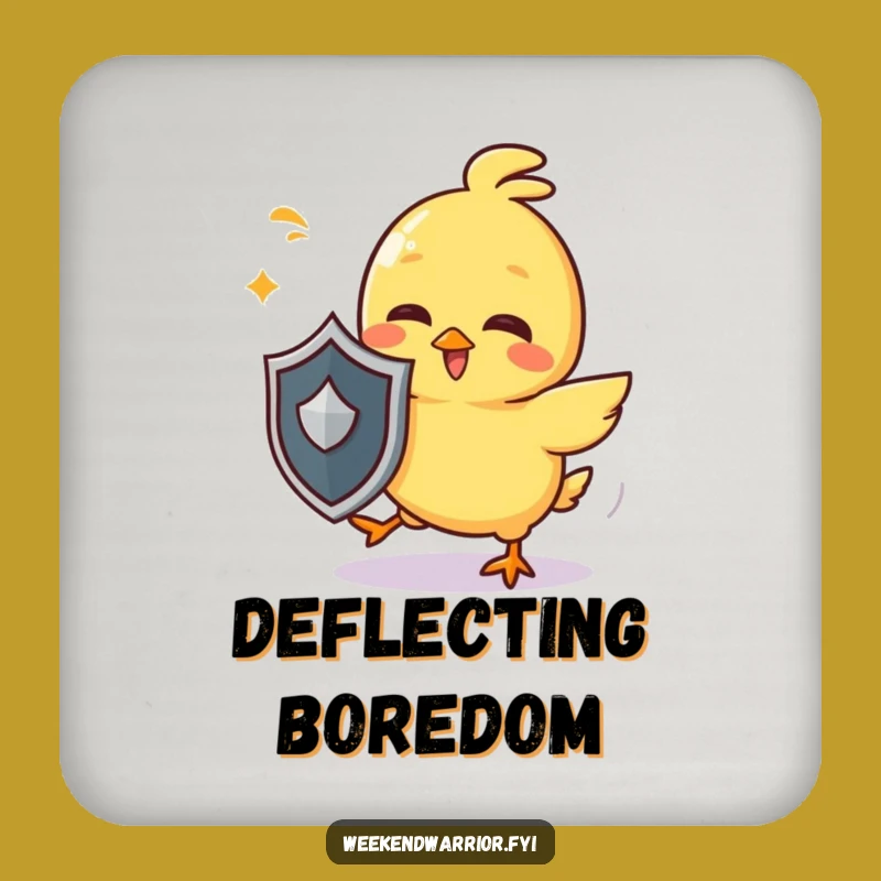 Funny Chick Shield Coaster - Protect with Playful Grace!