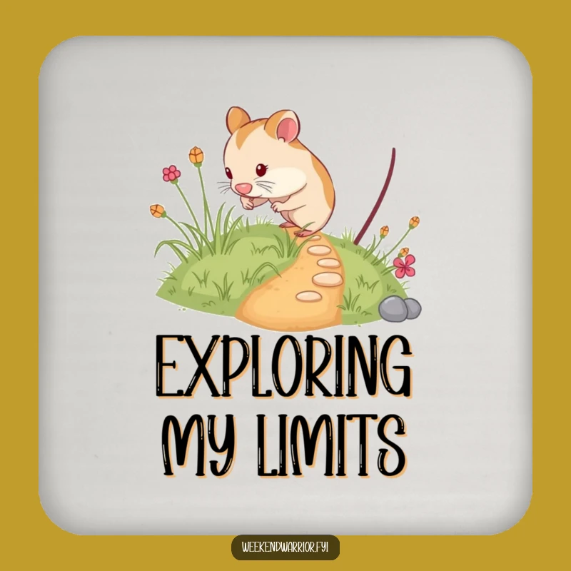 Funny Hamster Exploring Drink Coaster - Hilarious Small Pet Protection for Surfaces