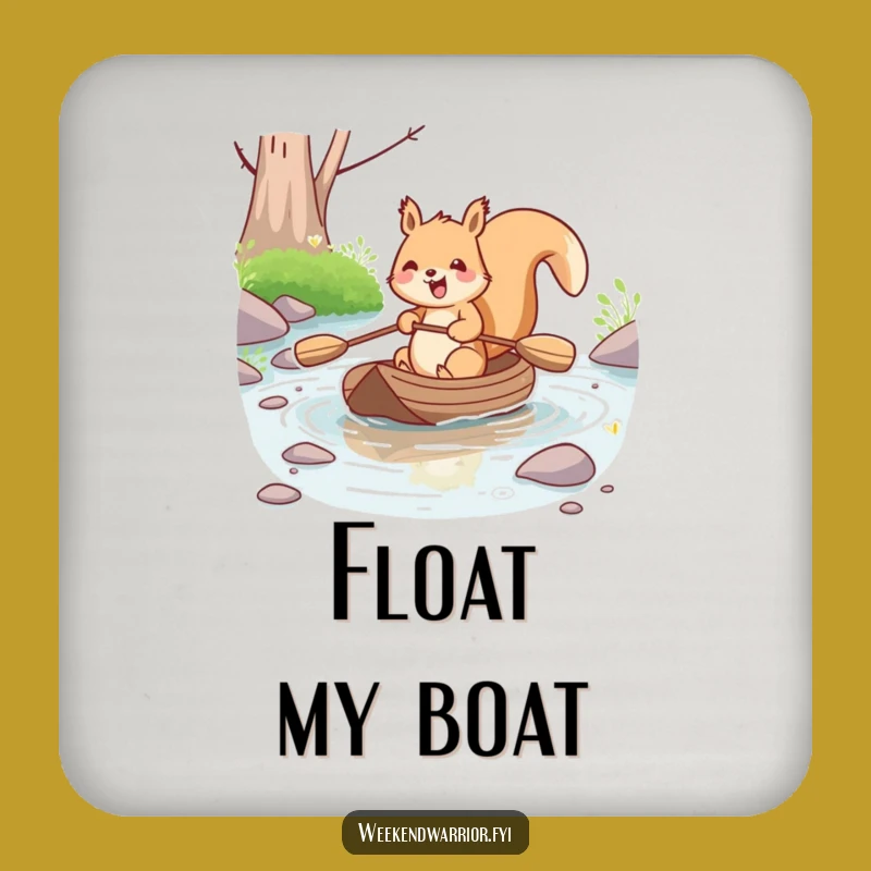 Funny Kawaii Squirrel Coaster - Hilarious River Drink Protector