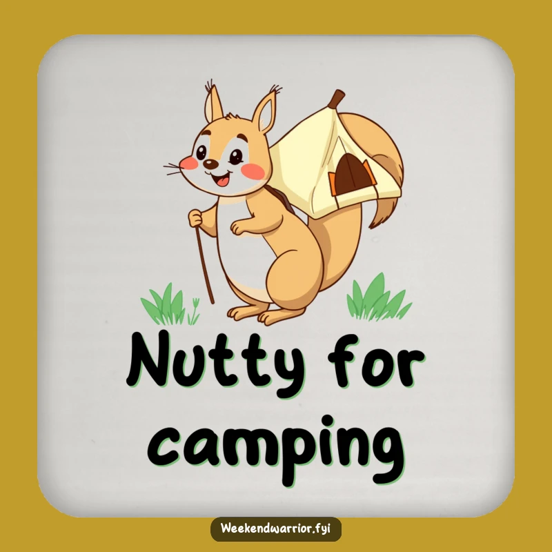 Funny Squirrel Tent Coaster Set: Hilarious Table Protection Gift