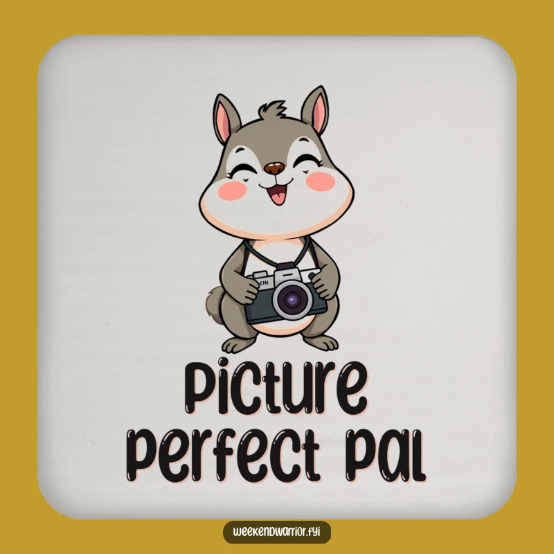Funny Squirrel Drink Coaster Set: Hilarious Gift for Photo Lovers