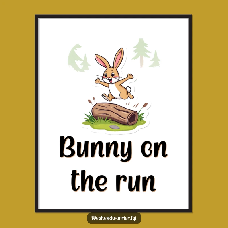 Funny Rabbit Trail Poster: Bring Outdoor Fun Indoors Hilariously