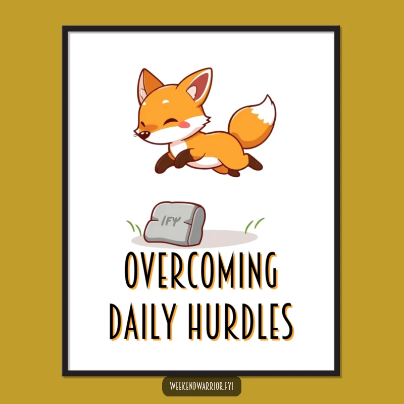 Funny Cheerful Fox Poster: Add a Splash of Playfulness to Your Walls!