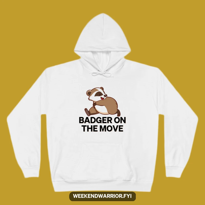 Cozy Funny Badger Jogging Hoodie: Warm Up Your Humor This Season