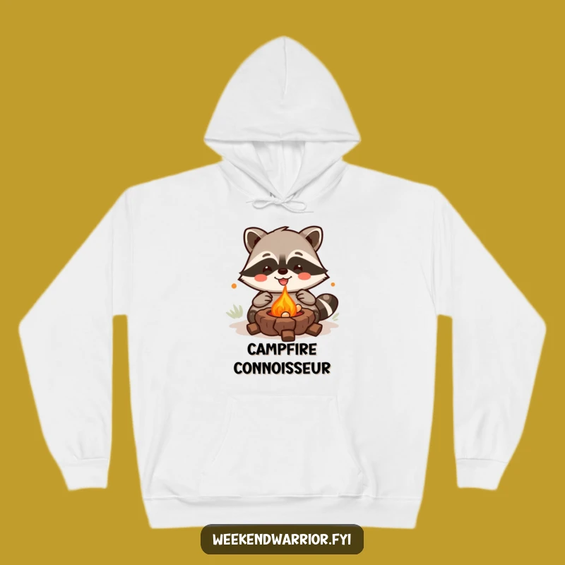 Funny Kawaii Raccoon Hoodie - Grilling Chef for Cozy Campfire Vibes and Humor