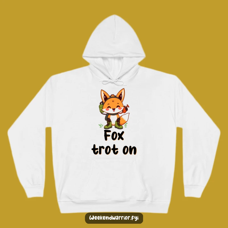 Funny Fox Hiking Hoodie: Cozy & Hilarious Trail Gear