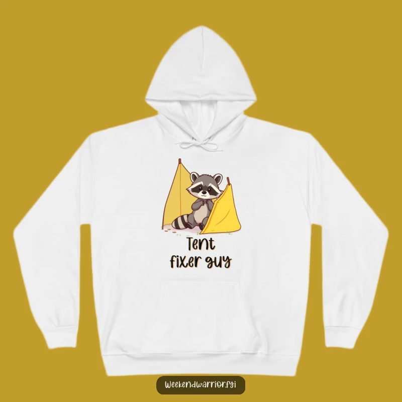 Funny Cozy Raccoon Hoodie: Patch Up Warmth on Adventures