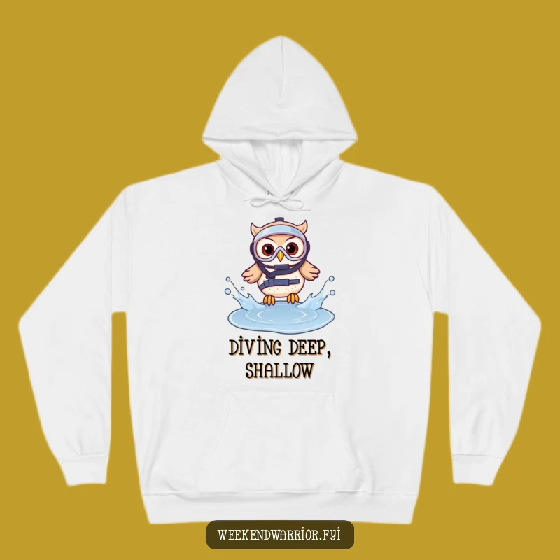 Funny Diving Owl Hoodie: Cozy Splash Protection