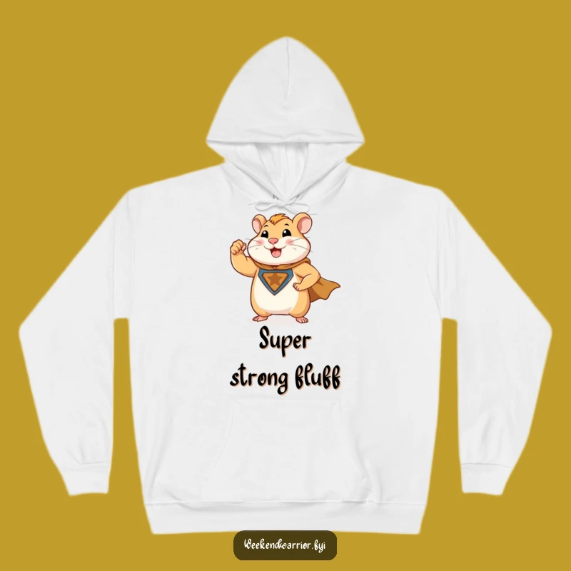 Funny Hamster Superhero Hoodie: Cozy Strength, Heroic Cape, Ideal Humorous Gift