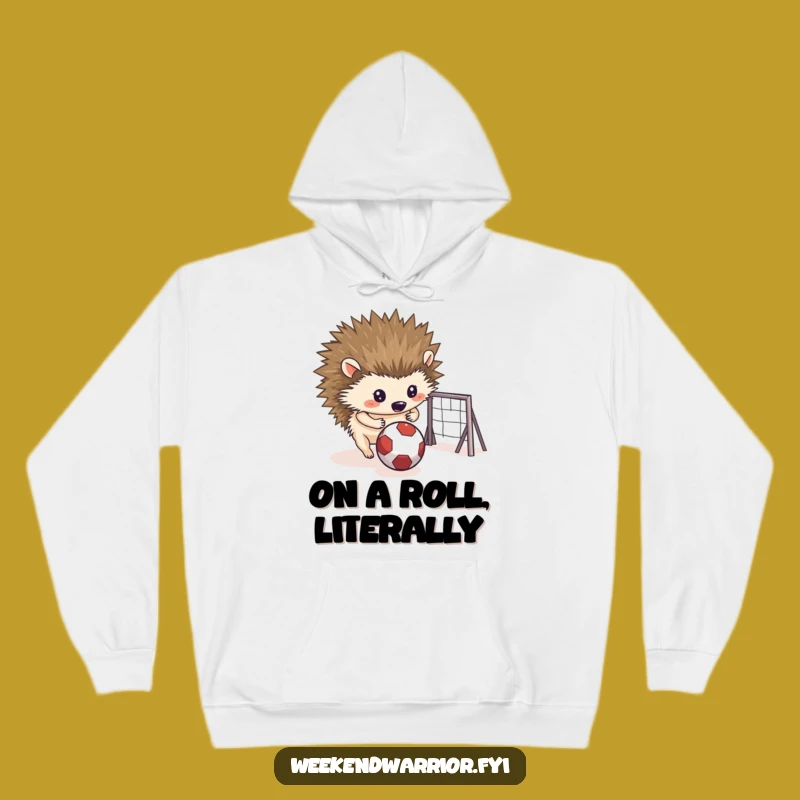Funny Hedgehog Goal Hoodie: Cozy Up with Determined Critter Comfort, a Perfect Funny Gift