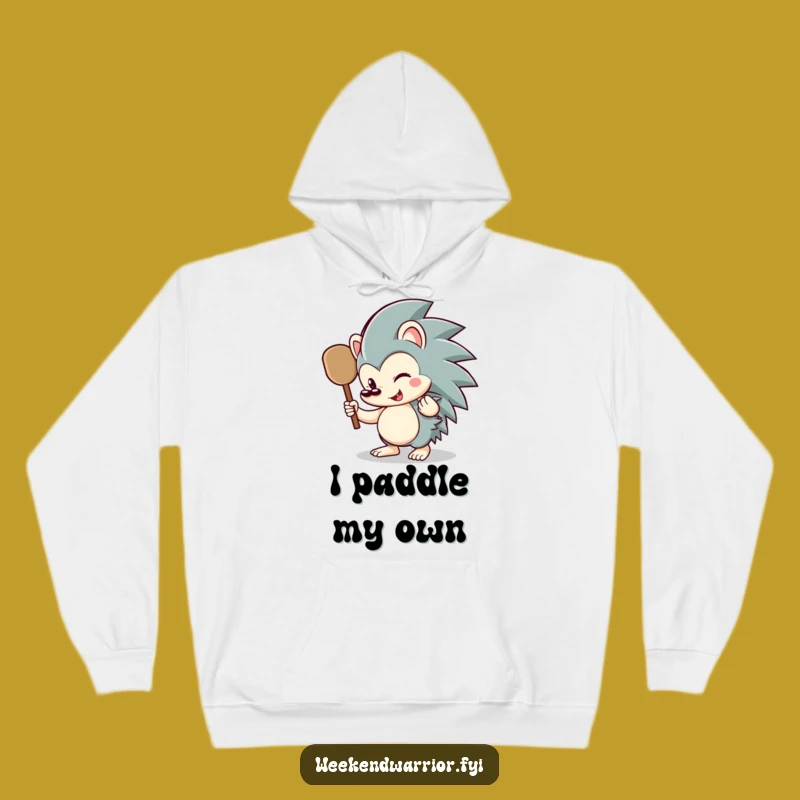 Funny Hedgehog Paddle Hoodie: Cozy & Hilarious Gift for Nature Lovers