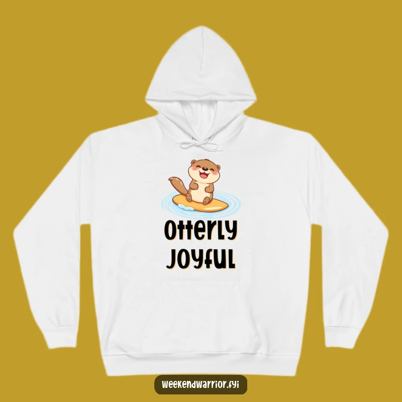 Funny Otter Paddleboard Hoodie: Cozy Happy Water Goer Sweatshirt Gift