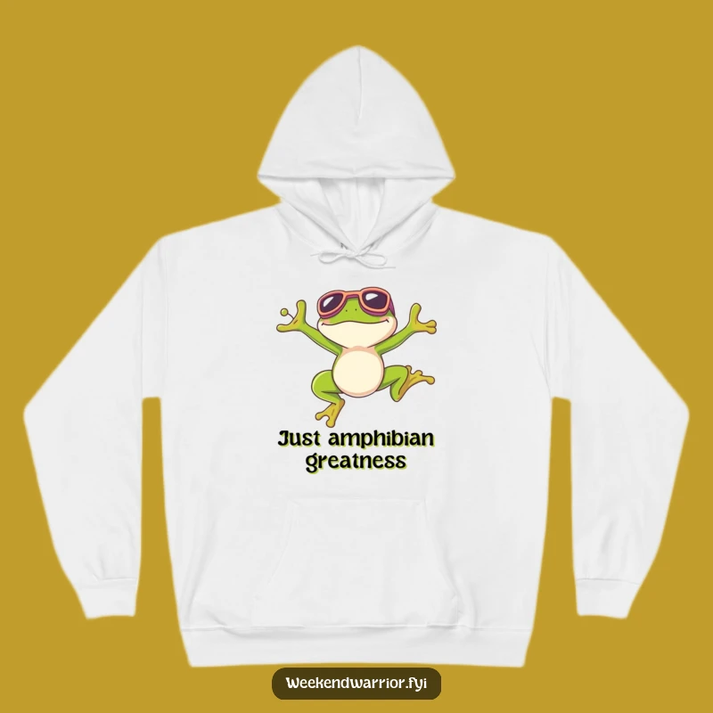 Funny Frog Goggles Hoodie - Cozy and Hilarious Jump Master Gift