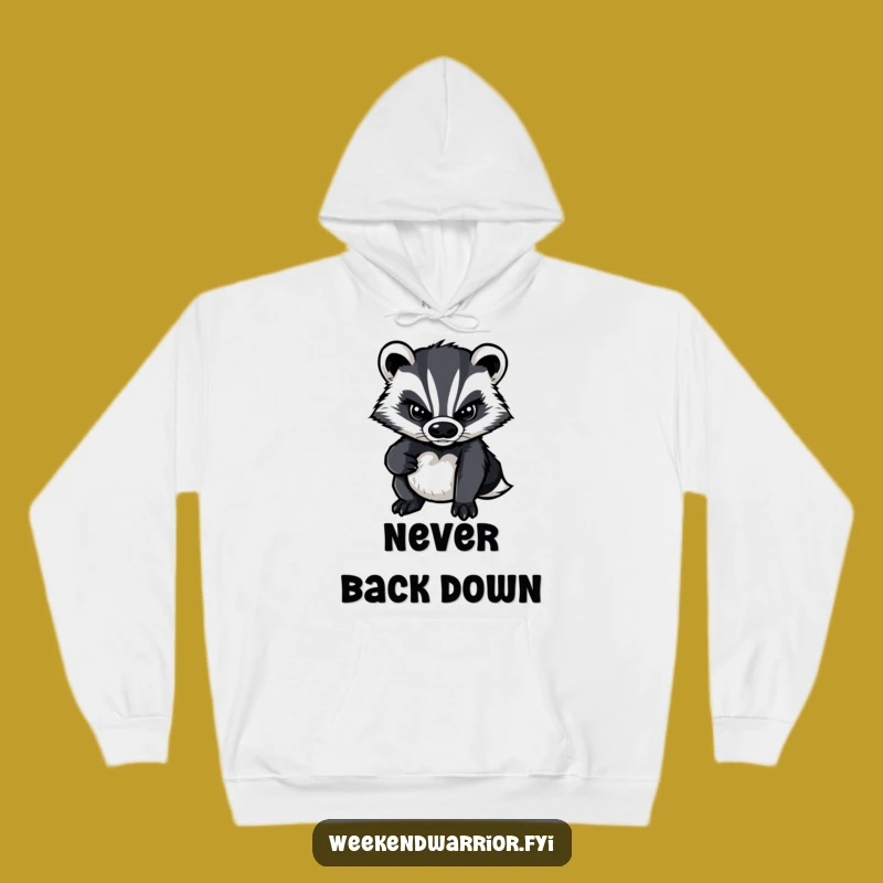 Funny Determined Badger Hoodie: Cozy Comfort Meets Fierce Humor