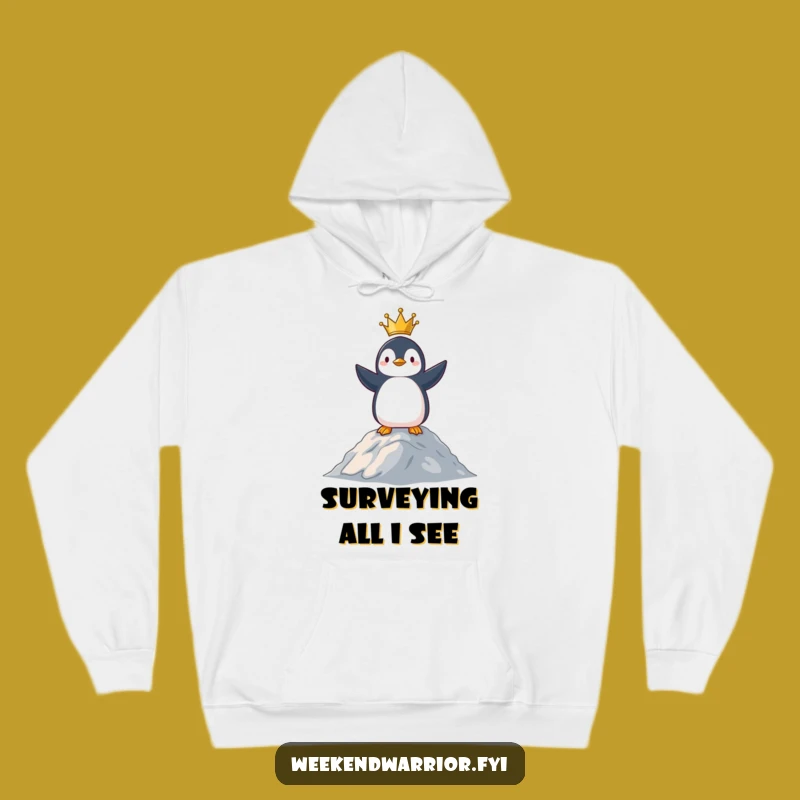 Funny Penguin King Hoodie: Victorious Leader Sweatshirt, Cozy and Hilarious Gift