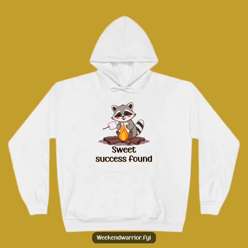 Funny Raccoon Campfire Hoodie: Cozy & Hilarious Outdoor Treat Gear