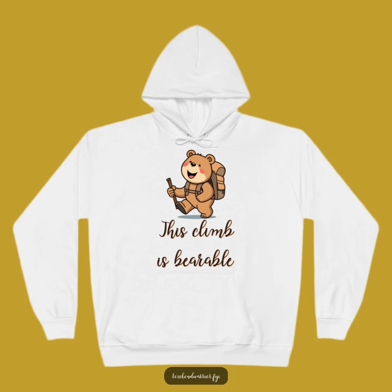 Funny Bear Hiking Hoodie: Cozy & Hilarious Mountain Trek Gear