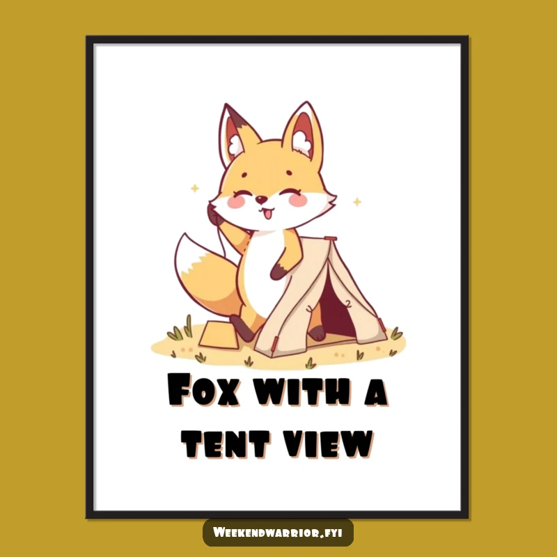 Funny Free Printable Wall Art: Adventurous Fox, Quirky Downloadable Decor!