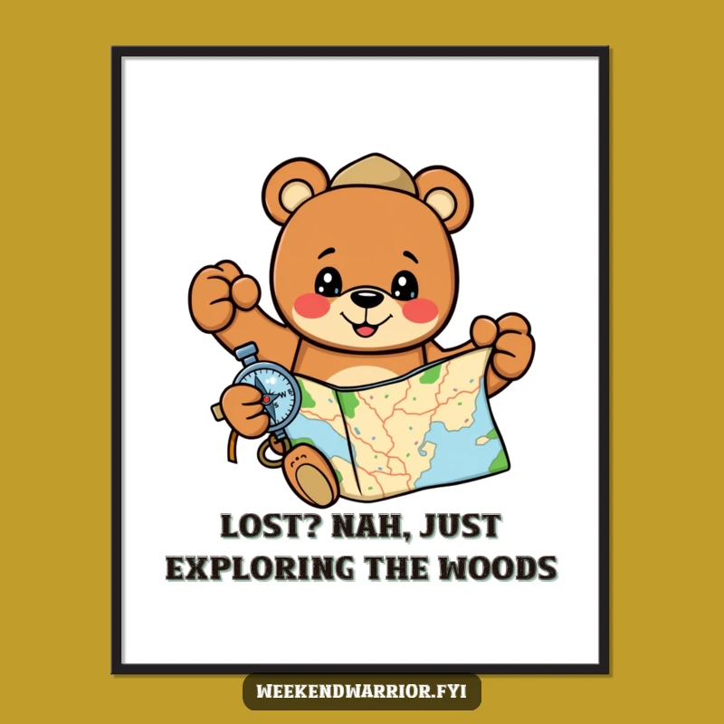 Free Printable Wall Art: Bear's Adventure Map for Inspiring Your Space!