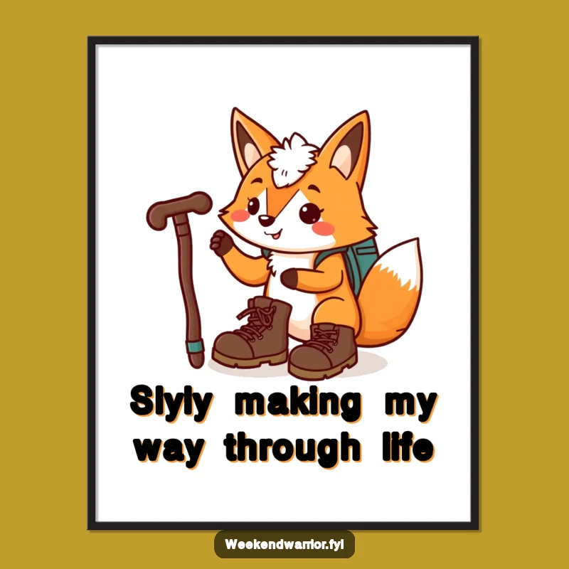 Free Printable Wall Art: Fox's Hiking Trail for Whimsical Decor!