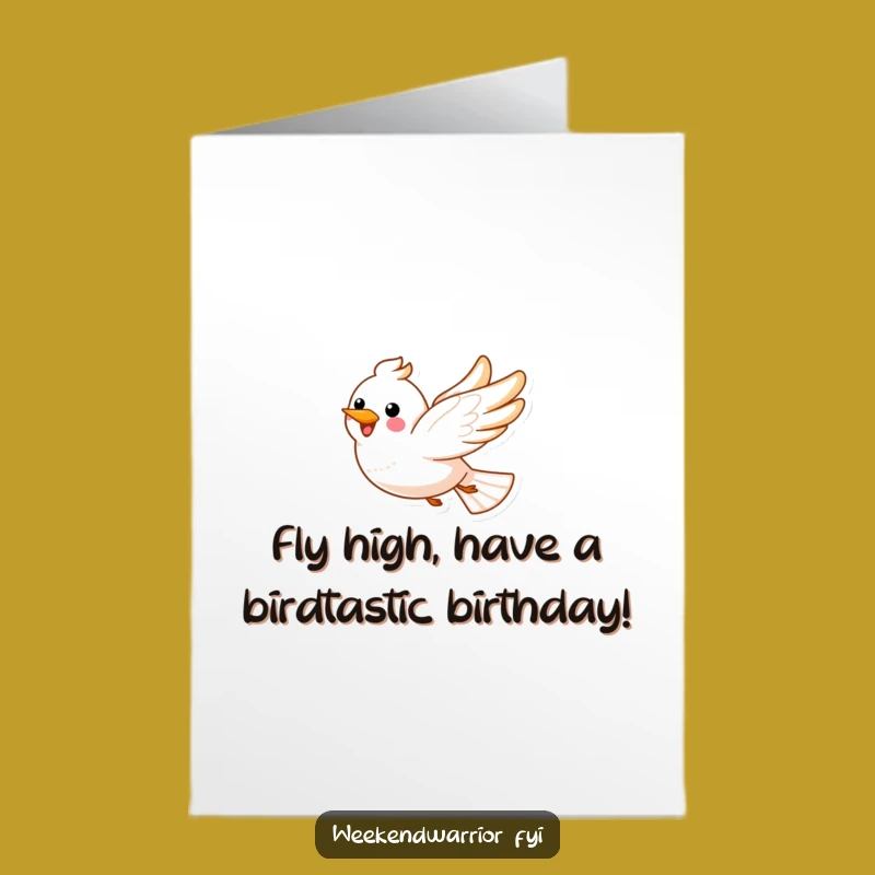 Free Printable Birthday Card: Bird Soars High for a Hilarious Birthday!