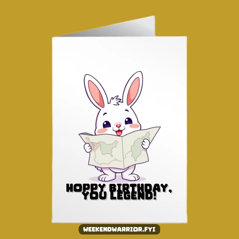 Free Printable Birthday Card: Bunny Navigator, Funny Adventure Downloadable Gift!