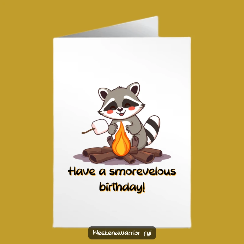 Free Printable Raccoon Birthday Card: Funny Downloadable Gift for Cozy Celebrations