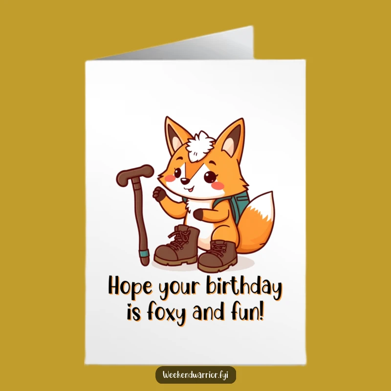 Free Printable Birthday Card: Fox's Trail to a Hilarious Birthday Adventure!