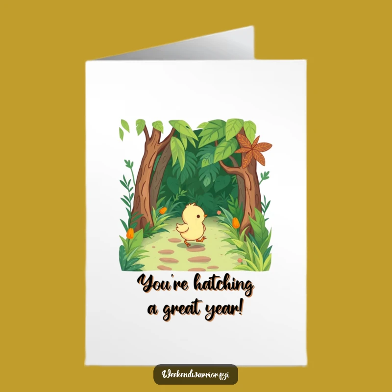 Free Printable Birthday Card: Chick Explorer, Jungle Adventure Downloadable Gift!