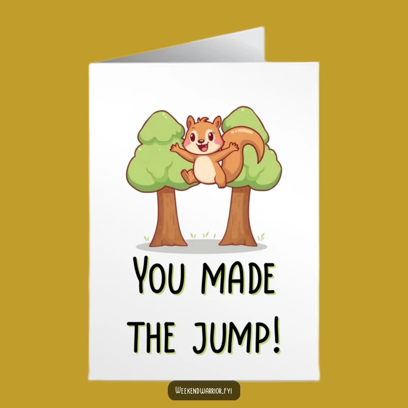 Free Printable Squirrel Congrats Card Funny Downloadable Gift for Big Leaps Success