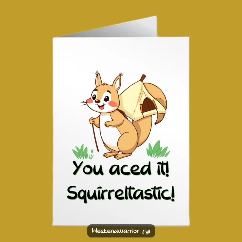Free Printable Squirrel Congrats Card: Hilarious Downloadable Gift for Journeys