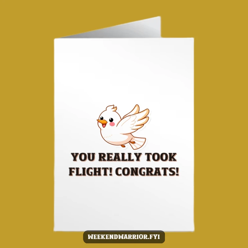 Free Printable Congrats Card: Bird's Flight to Success is Inspiring!