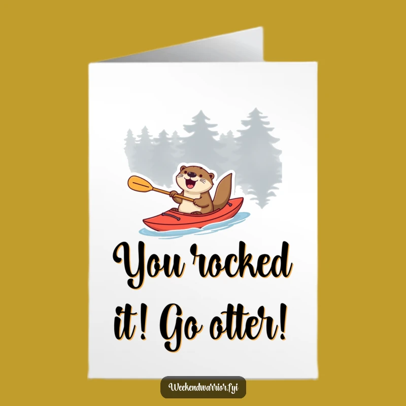 Free Printable Otter Congrats Card: Hilarious Downloadable Gift for Smooth Sailing