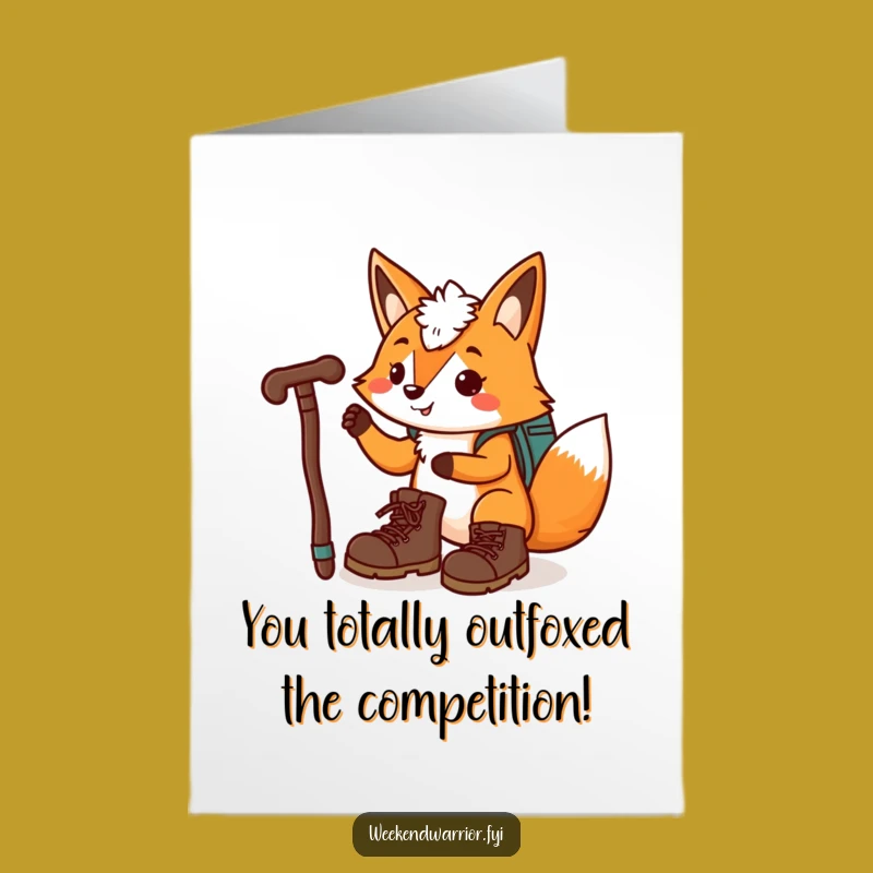 Free Printable Congrats Card: Fox Pawsitively Achieves Goals on the Trail!