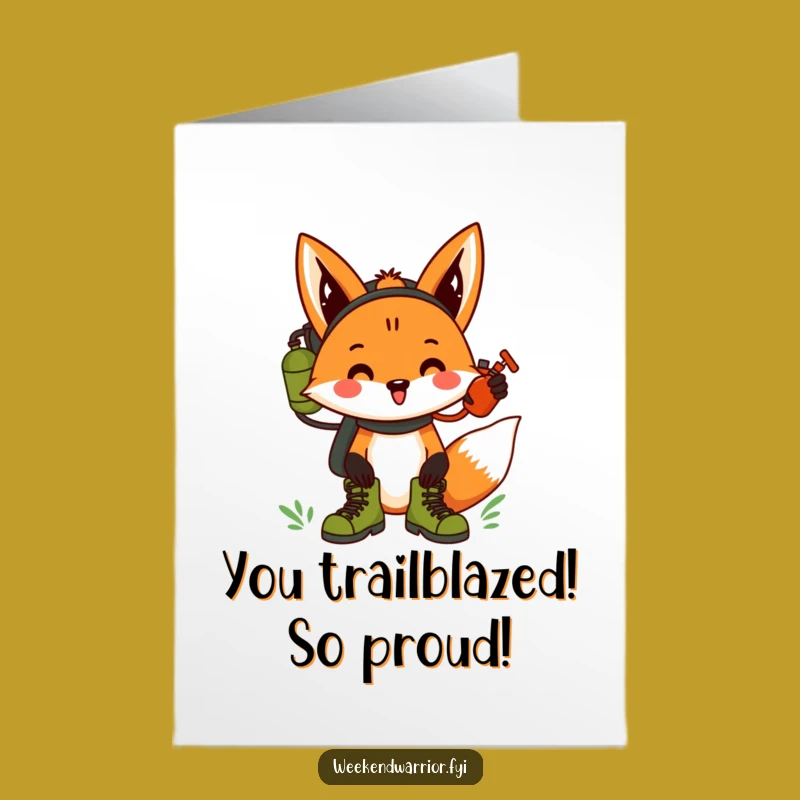 Free Printable Fox Congrats Card: Hilarious Downloadable Gift for Victories