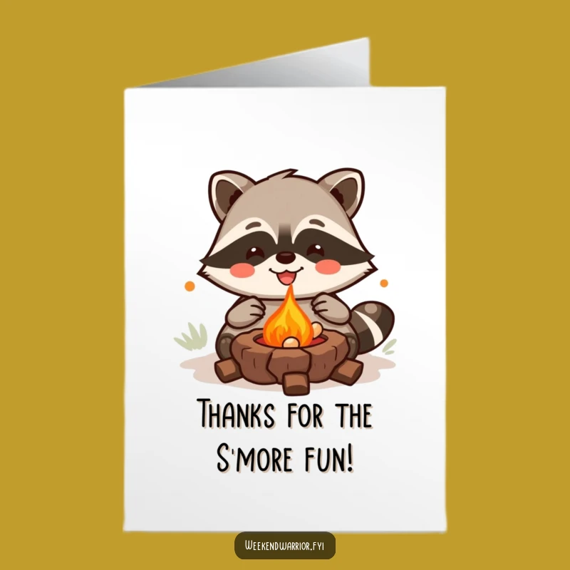 Raccoon Thank You Card: Free Printable Grateful Downloadable Gift