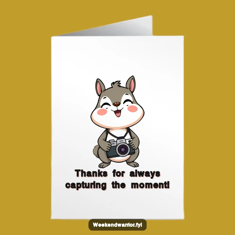 Free Printable Thank You Card: Squirrel's Photo Memories of Gratitude!
