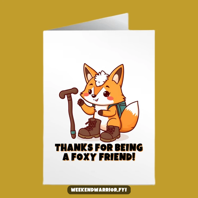 Free Printable Thank You Card: Fox's Hike of Gratitude is a Treat!