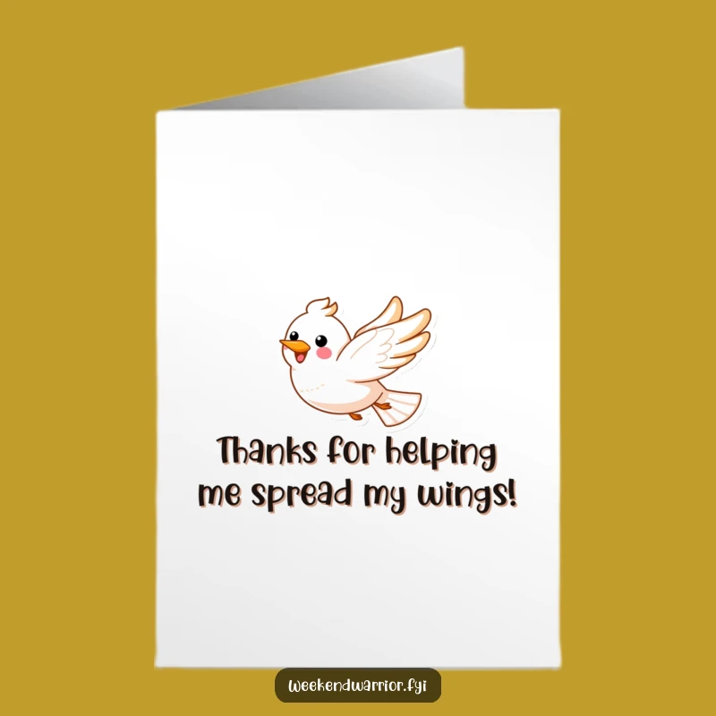 Free Printable Thank You Card: Bird's Sky-High Gratitude Takes Flight!