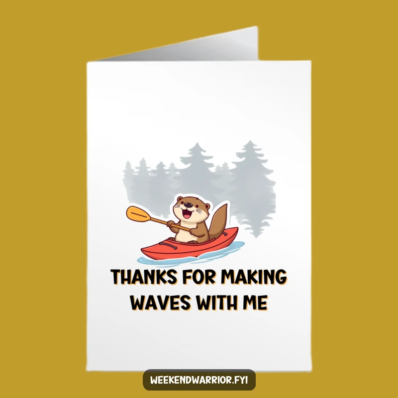 Free Printable Otter Thank You Card: Funny Downloadable Gift for Your Support
