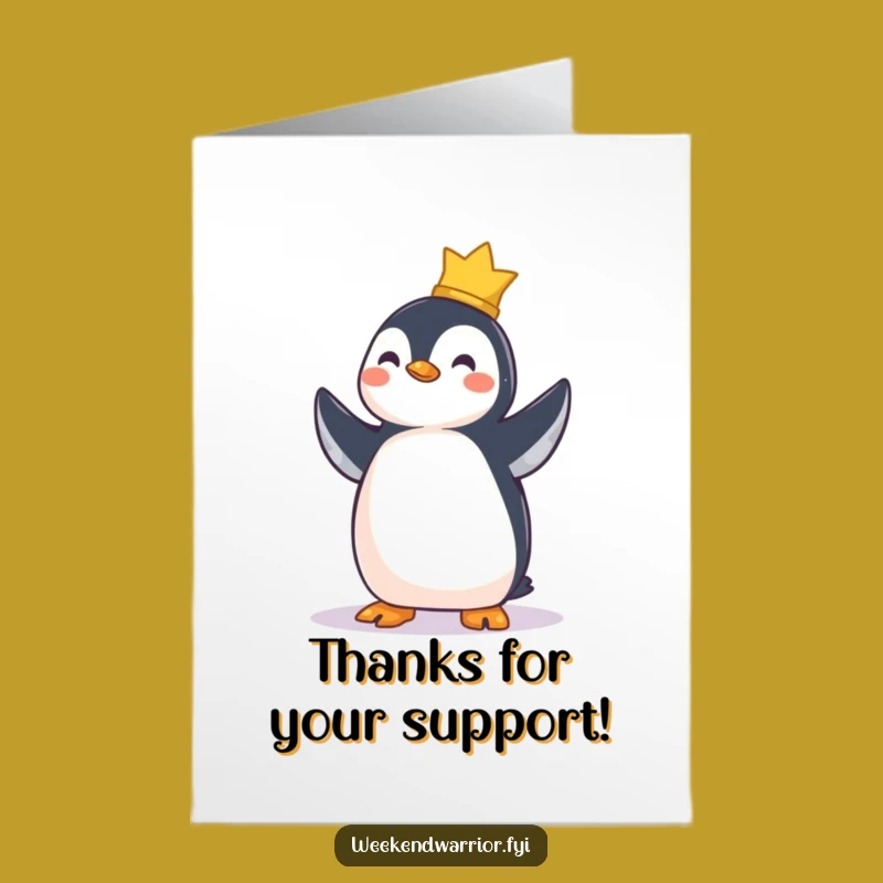 Free Printable Thank You Card: Penguin Gratitude, Funny Downloadable Gift