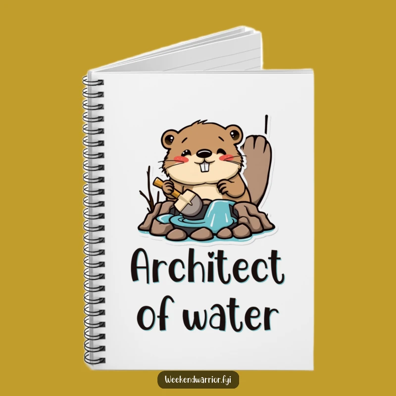 Funny Beaver Builder Notebook: Jot Down Ideas with Diligent Humor