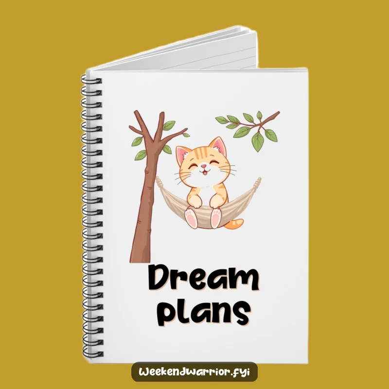 Funny Kawaii Cat Hammock Notebook: Jot Down Ideas with Feline Relaxation